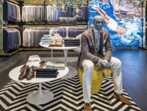 Muted showroom for Men's store in Legacy West