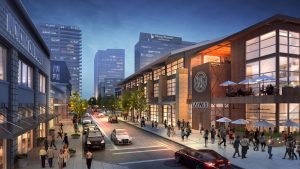 Legacy West exterior, showcasing dining and shopping options