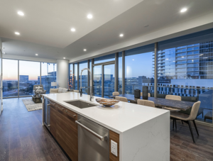 Luxury apartment living room area