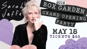 Denton-born musician Sarah Jaffe to play Box Garden's Grand Opening Party on May 18, 2018