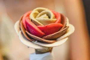 Rose-shaped gelato from Amorino Gelato, opening in Legacy West, Plano December 2018